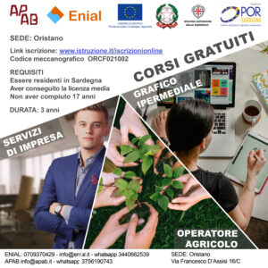 IEFP ORISTANO – Servizi impresa – Operatore agricolo – Operatore grafico ipermediale