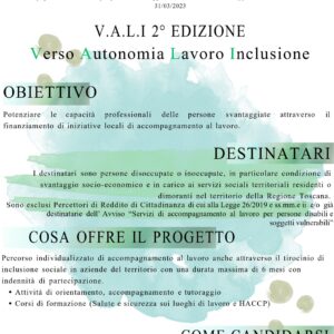 Progetto V.A.L.I. 2° EDIZIONE