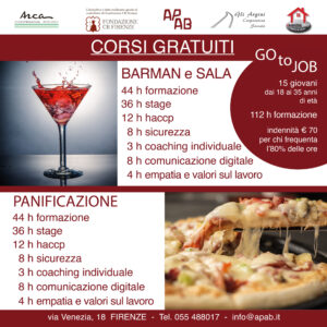 CORSI GRATUITI GOTOJOB: BARMAN e SALA – PANIFICAZIONE